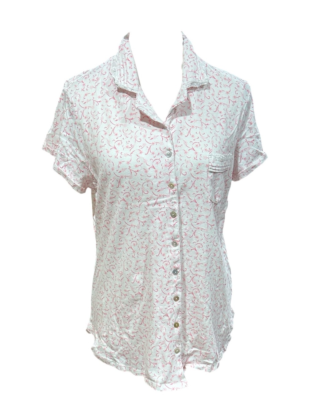 Eileen West Pink Scroll top Pijama top